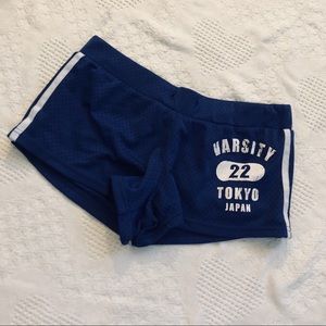 “Varsity” Royal Blue Booty Shorts